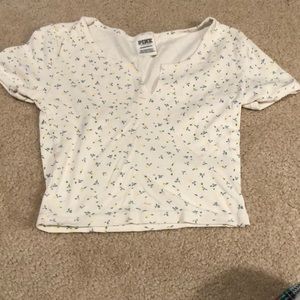 Pink flowered  tank top